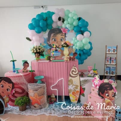 Decoração Moana Baby